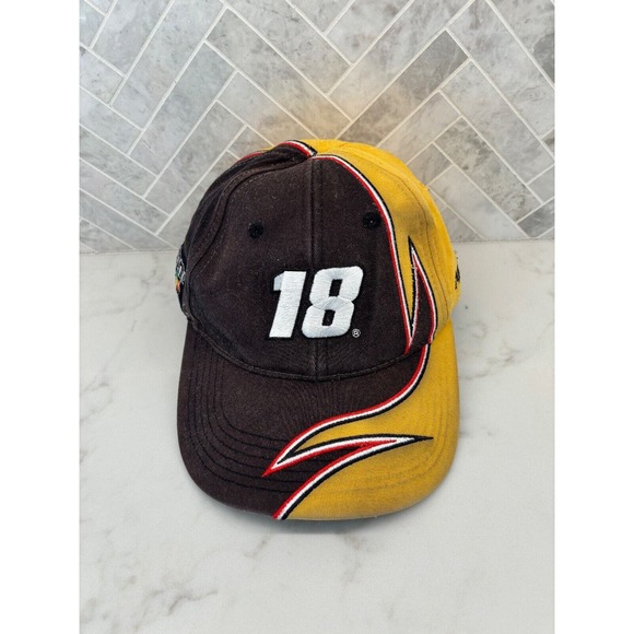 NASCAR M&Ms Hat Kyle Busch #18 Chase Authentic Full Embroidered Advertising‎ Y2K - Picture 1 of 6